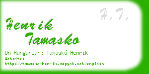 henrik tamasko business card