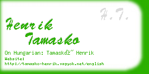 henrik tamasko business card